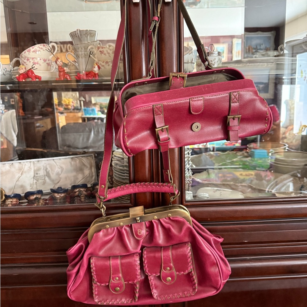 Elegant Pink Women's Handbag Set